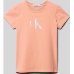 Aprikose Calvin Klein Jeans Kinder T-Shirts aus Baumwolle für Mädchen Größe 164 