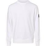 Weiße Unifarbene Calvin Klein Jeans Rundhals-Ausschnitt Herrensweatshirts Größe XL 