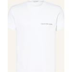 Weiße Calvin Klein Jeans T-Shirts aus Baumwolle für Herren Übergrößen 