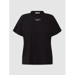 Schwarze Calvin Klein Jeans Stehkragen T-Shirts aus Baumwolle für Damen Größe XS 
