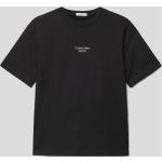 Schwarze Calvin Klein Jeans Kinder T-Shirts aus Baumwolle für Jungen Größe 176 