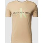 Beige Calvin Klein Jeans T-Shirts aus Baumwolle für Herren Größe XXL 