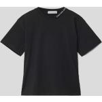 Schwarze Calvin Klein Jeans Kinder T-Shirts aus Baumwolle für Jungen Größe 152 