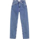 Reduzierte Blaue Calvin Klein Jeans Straight Leg Jeans aus Denim für Damen 