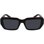 Schwarze Calvin Klein Jeans Rechteckige Rechteckige Sonnenbrillen für Damen 