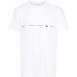 Reduzierte Weiße Calvin Klein Jeans T-Shirts für Herren Größe L 