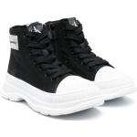 Schwarze Calvin Klein High Top Sneaker & Sneaker Boots aus Textil für Kinder Größe 34 