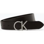 Schwarze Calvin Klein Ledergürtel aus Leder für Damen Länge 80 