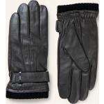 Reduzierte Dunkelbraune Calvin Klein Gefütterte Handschuhe aus Glattleder für Herren Größe 9 für den für den Winter 