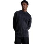 Reduzierte Graue Langärmelige Calvin Klein Strickpullover aus Baumwolle maschinenwaschbar für Herren Größe XL 