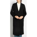 Reduzierte Schwarze Unifarbene Calvin Klein V-Ausschnitt Wollmäntel aus Wolle für Damen Größe XS für den für den Herbst 
