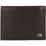 Dunkelbraune Calvin Klein CK Herrenportemonnaies & Herrenwallets mit RFID-Schutz klein 