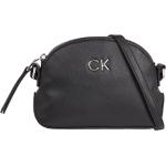 Reduzierte Schwarze Calvin Klein CK Damenschultertaschen & Damenshoulderbags mit Reißverschluss aus PU klein 