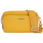 Gelbe Unifarbene Calvin Klein CK Rechteckige Mini Handtaschen mit Reißverschluss für Damen Klein 