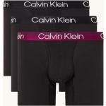 Reduzierte Schwarze Unifarbene Calvin Klein Herrenboxershorts enganliegend Größe M 3-teilig 