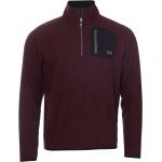 Reduzierte Bordeauxrote Calvin Klein Herrenfleecepullover & Herrenfleeceshirts mit Reißverschluss aus Fleece 