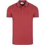 Reduzierte Rote Kurzärmelige Calvin Klein Herrenpoloshirts & Herrenpolohemden aus Baumwolle enganliegend Größe XS 