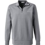 Graue Unifarbene Calvin Klein Stehkragen Herrensweatshirts mit Reißverschluss Größe XXL 