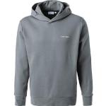 Graue Unifarbene Calvin Klein Herrensweatshirts mit Kapuze Größe XXL 
