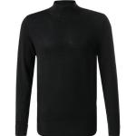 Schwarze Unifarbene Oversize Calvin Klein Stehkragen Feinstrickpullover maschinenwaschbar für Herren Größe XXL 