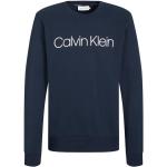 Reduzierte Marineblaue Langärmelige Calvin Klein Rundhals-Ausschnitt Rundhals-Pullover aus Baumwolle für Herren Größe S 