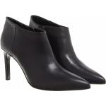 Reduzierte Schwarze Calvin Klein High Heel Stiefeletten & High Heel Boots aus Leder für Damen Größe 36 