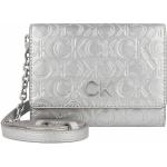 Silberne Elegante Calvin Klein Damengeldbörsen & Damengeldbeutel aus Kunstfaser klein 