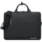 Reduzierte Schwarze Calvin Klein CK Herrenaktenkoffer mit Riemchen aus PU mit Laptopfach klein 