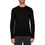 Rundhalspullover Calvin Klein "Superior Wool Crew Neck Sweater" Schwarz Herren Pullover