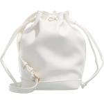 Reduzierte Weiße Calvin Klein Tote Bags & Henkeltaschen aus Textil für Damen klein 