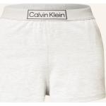 Reduzierte Hellgraue Calvin Klein Pyjamahosen kurz aus Jersey für Damen Größe S 