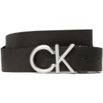 Reduzierte Schwarze Elegante Calvin Klein Ledergürtel aus Leder für Herren Länge 105 für den für den Herbst 