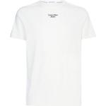 Weiße Kurzärmelige Calvin Klein T-Shirts für Herren Größe L 