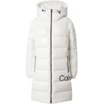 Weiße Gesteppte Calvin Klein Damensteppmäntel mit Kapuze Größe XL für den für den Winter 