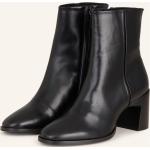 Schwarze Calvin Klein Ankle Boots & Klassische Stiefeletten mit Reißverschluss aus Glattleder für Damen Größe 38 