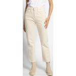 Reduzierte Beige Unifarbene Calvin Klein Jeans Slim Fit Jeans mit Knopf aus Baumwollmischung für Damen 