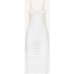 Weiße Gestreifte Calvin Klein Taillierte Kleider durchsichtig für Damen Größe XS 
