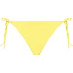 Gelbe Calvin Klein String Bikinis mit Meer-Motiv für Damen Größe L für den für den Sommer 