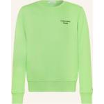 Reduzierte Neongrüne Calvin Klein Bio Herrensweatshirts aus Baumwolle 