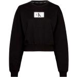 Schwarze Calvin Klein Nachhaltige Damensweatshirts Übergrößen 