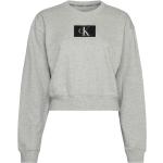 Graue Calvin Klein Nachhaltige Damensweatshirts Größe S 