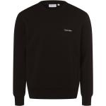 Schwarze Unifarbene Calvin Klein Rundhals-Ausschnitt Herrensweatshirts Größe XL 