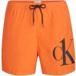 Reduzierte Orange Calvin Klein Herrenbadehosen mit Klettverschluss Größe S 