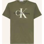 Olivgrüne Calvin Klein T-Shirts aus Baumwolle für Herren 
