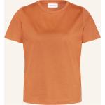 Braune Calvin Klein T-Shirts aus Baumwolle für Damen Größe S 