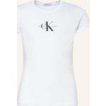 Weiße Calvin Klein T-Shirts aus Baumwolle für Damen 