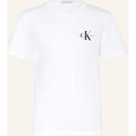 Weiße Calvin Klein T-Shirts aus Baumwolle für Herren 
