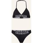 Schwarze Calvin Klein Triangel Bikinis für Kinder aus Polyamid Größe 152 