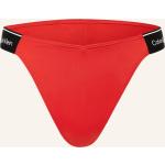Rote Calvin Klein CK High Waist Bikinihosen aus Polyester für Damen Größe XS 