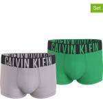 Reduzierte Graue Calvin Klein Underwear Herrenboxershorts aus Baumwolle Größe XL 2-teilig 
